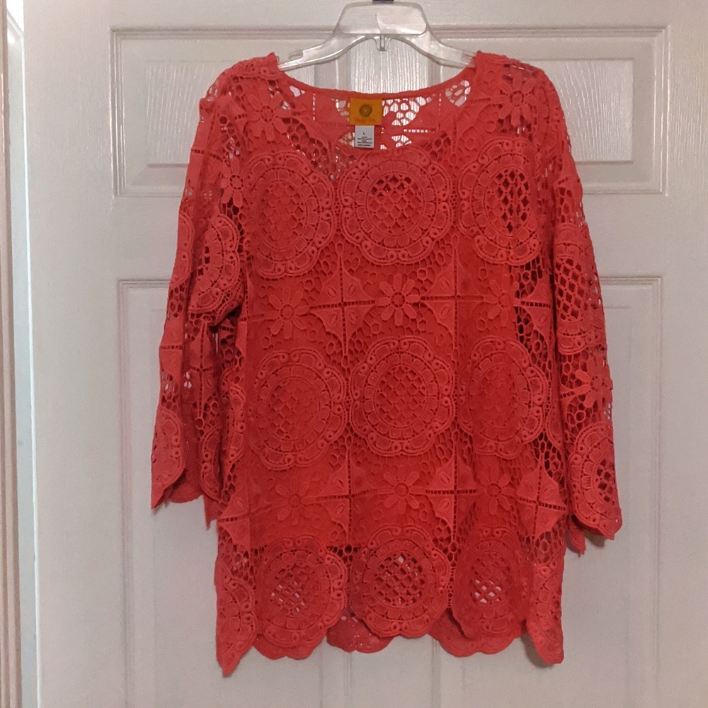 Ruby Rd Lace Top L